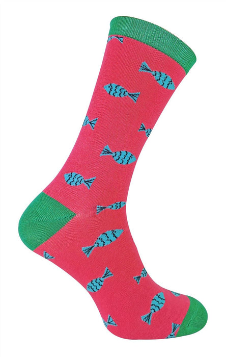 Mr Heron Animal Socks - Fun & Colorful Novelty Gift, Super Soft Bamboo, Colored Toe & Heel - 6-11 UK