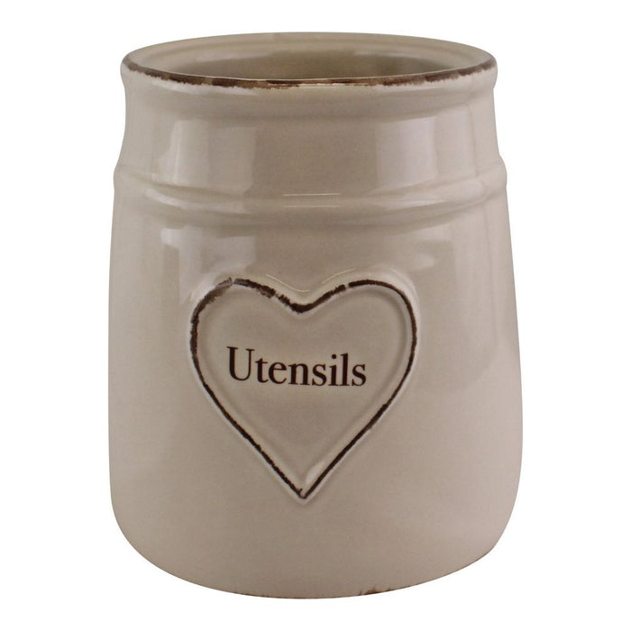 Premium Heart Range Ceramic Utensil Holder - High Quality & Stylish Kitchen Storage Solution