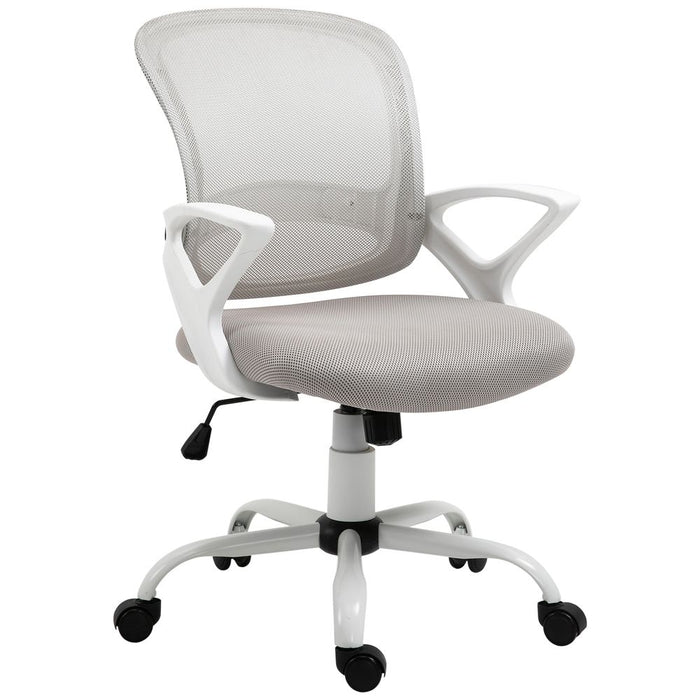 Mesh Home Office Chair Swivel Desk Task PC Chair w/ Lumbar Support, Arm, Grey