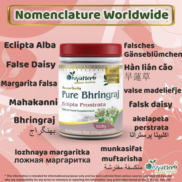 Pure Bhringraj Powder - Ayurvedic Hair Growth Treatment