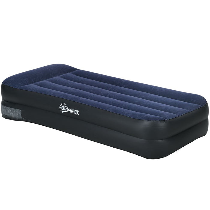 Outsunny Inflatable Mattress w/ Pump, 195x96x46cm - Compact & Comfortable