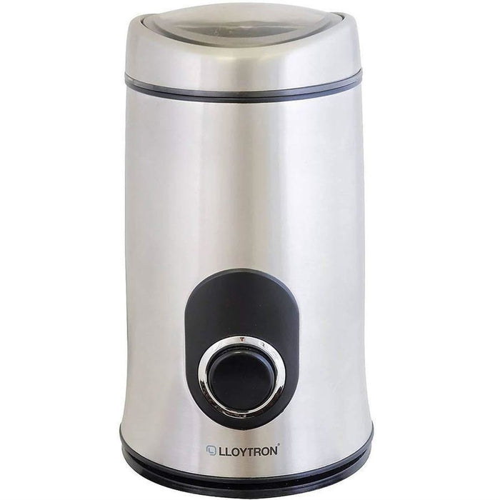 Lloytron SS Coffee & Spice Grinder – 150w Max Power, 50g Food Capacity, Easy One Touch Operation