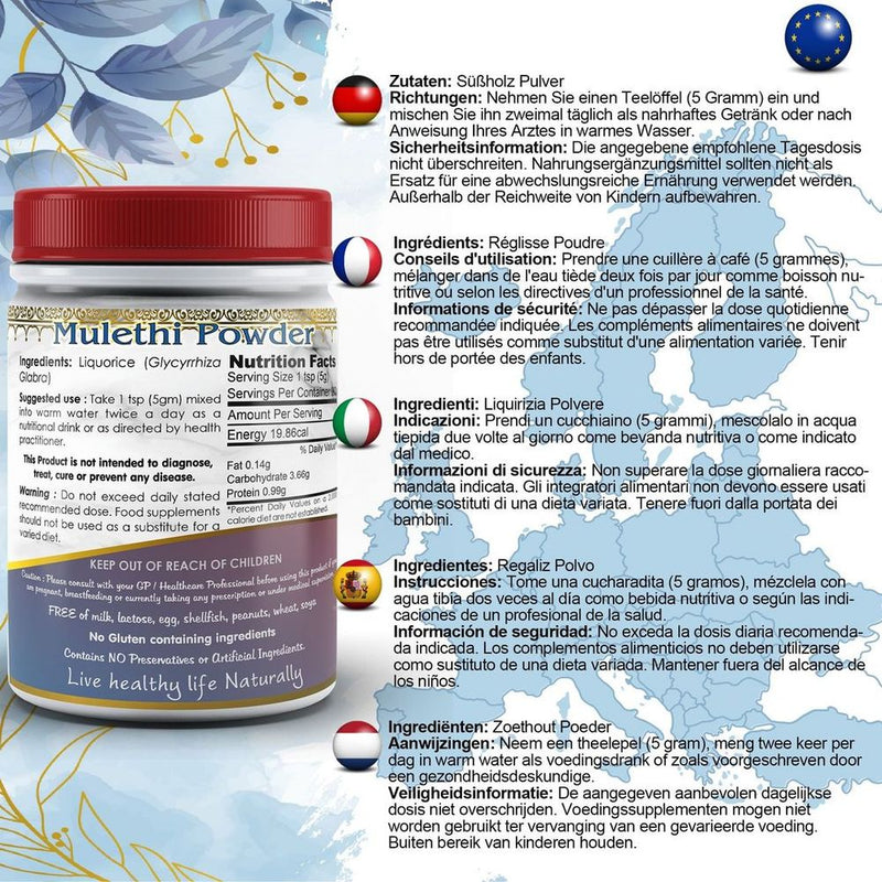 Liquorice Root Powder (Yastimadhu - Mulethi - Jethimadh) - Premium Quality Herbal Remedy