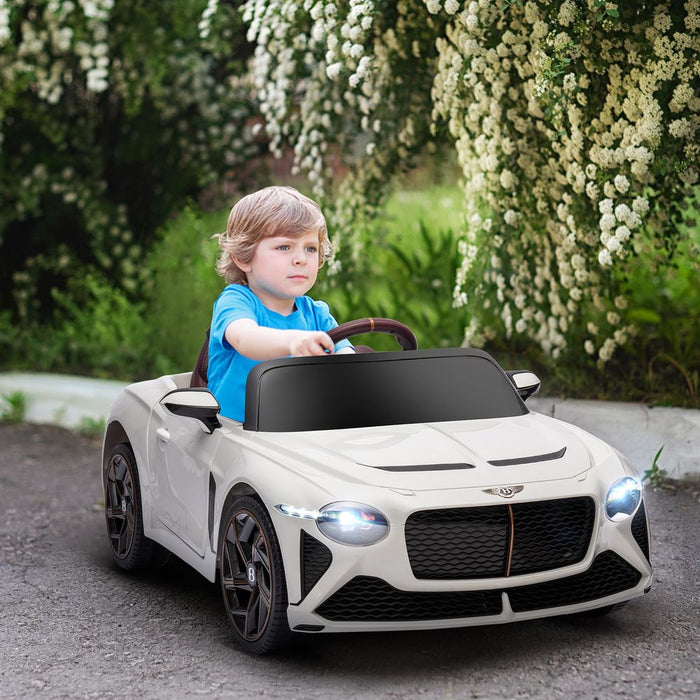 Bentley Bacalar 12V Kids Electric Car - White | Licensed | Portable Battery