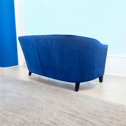 147CM 2 SEATER BLUE VELVET LOVESEAT