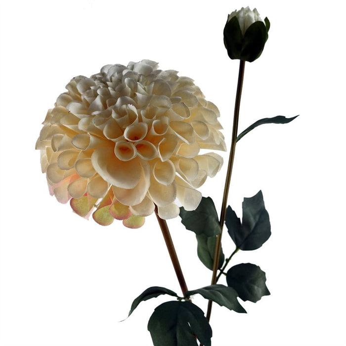 75cm Dhalia PomPom Artificial Flowers Cream