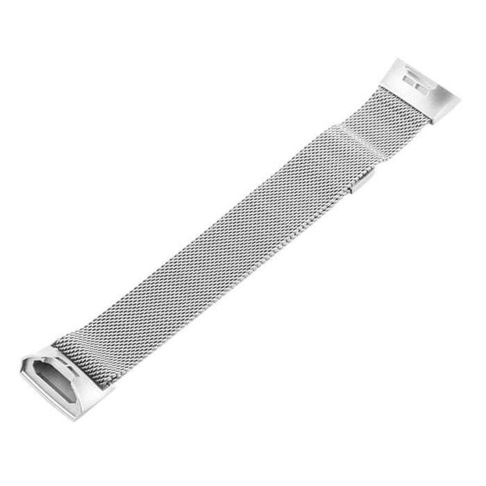 Premium Milanese Replacement Strap Band for Fitbit Charge 2, Silver - Professional Grade Quality