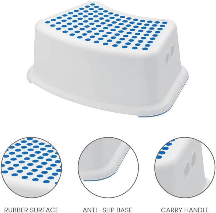 Sterun Plastic Child Foot Step Stool Anti-Slip Cover on Top For Children Practical Non-Slip Toilet Step | Toilet Steps For Toddlers | Step Stool | Toddler Step Stool | Toilet Seat & Step (Blue)