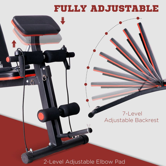 Foldable Dumbbell Bench: 7 Incline, Adjustable, High-Quality Workout