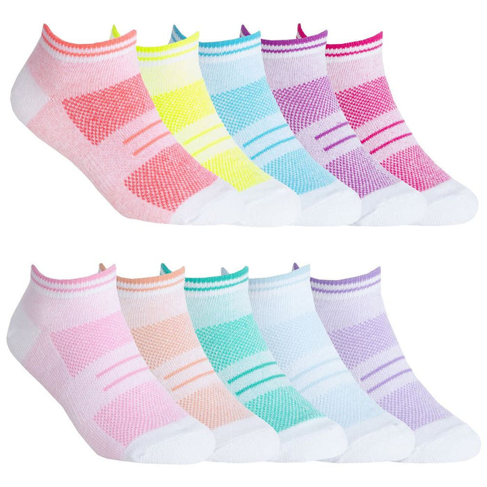 Girls Multipack Mesh Insert Trainer Sport Socks