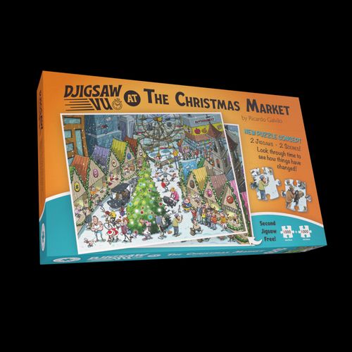 Djigsaw Vu at the Christmas Market 2 x 1000 Jigsaw Puzzles