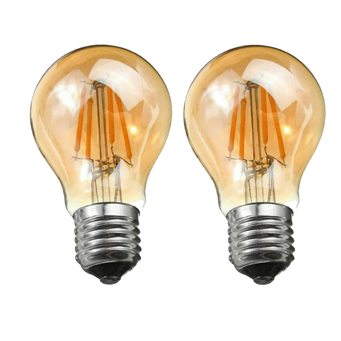 2 Pack E27,B22 LED Edison Dimmable Vintage Amber Glass Warm white 2700K, Cool white 6000K Light Bulbs