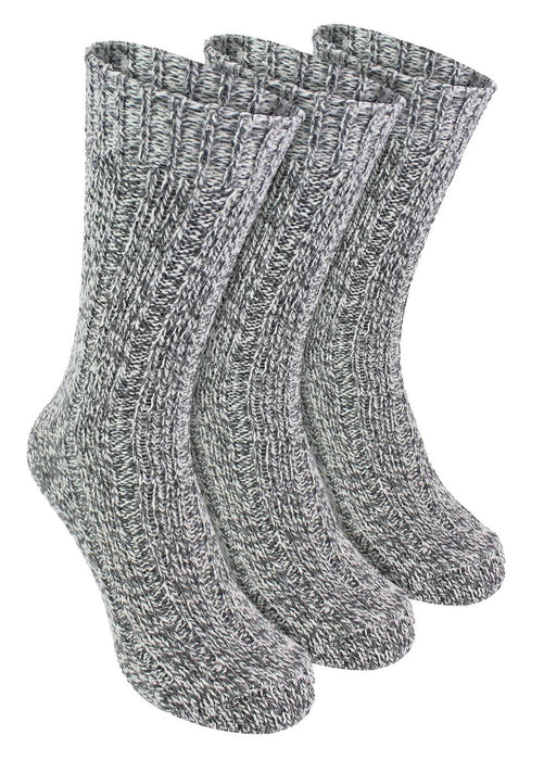 Workforce - 3 Pairs Mens Knit Wool Socks