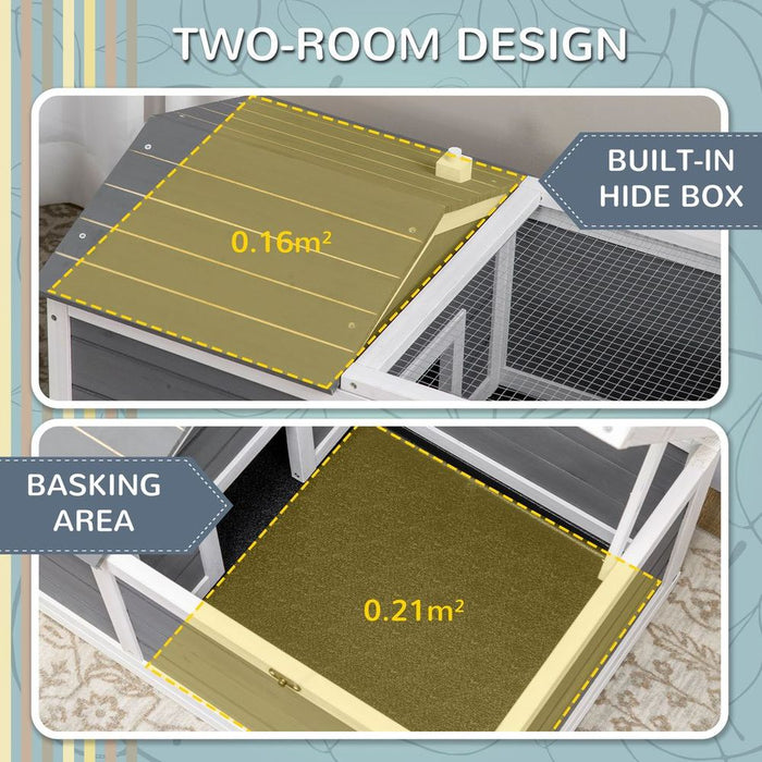 Premium Grey Tortoise House - Indoor/Outdoor Use - High-Quality & Easy Assembly - 43H x 86L x 54W - Shop Now!