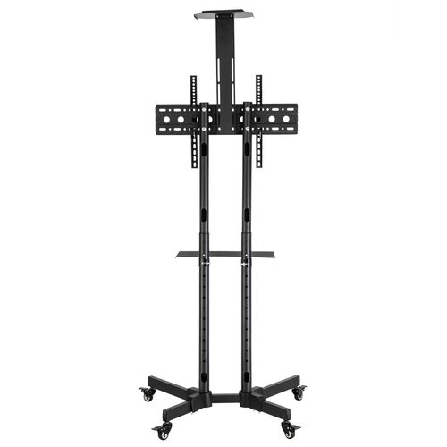 TSY 1600 32-70" TV Mobile Cart Weight Bearing 60kg Maximum VESA 400*600 Up and Down Adjustable 15° with Pulley Tray Camera Bracket