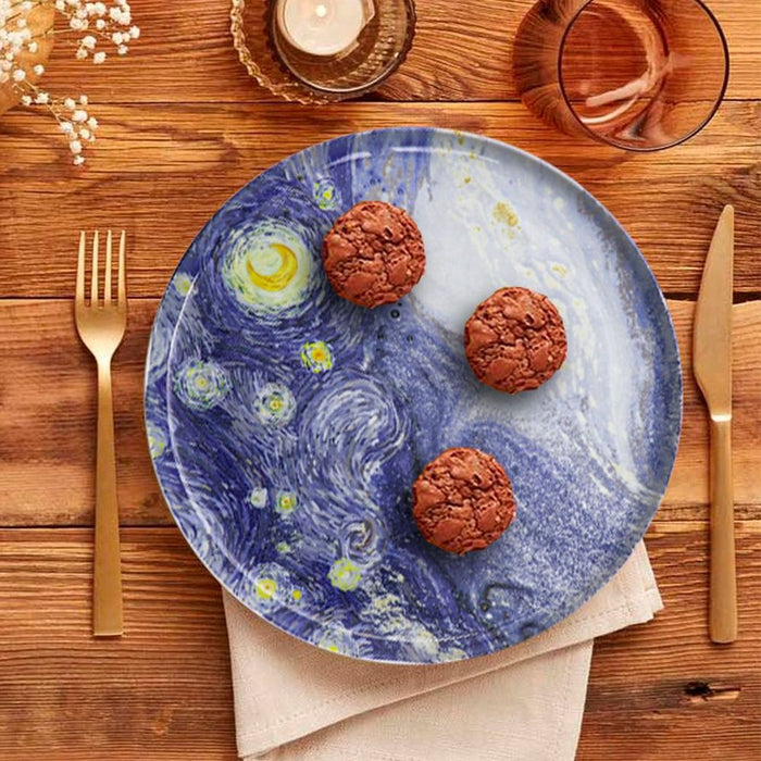 Porcelain Serving Plate&Platter Designer Van Gogh Starry Night 26cm