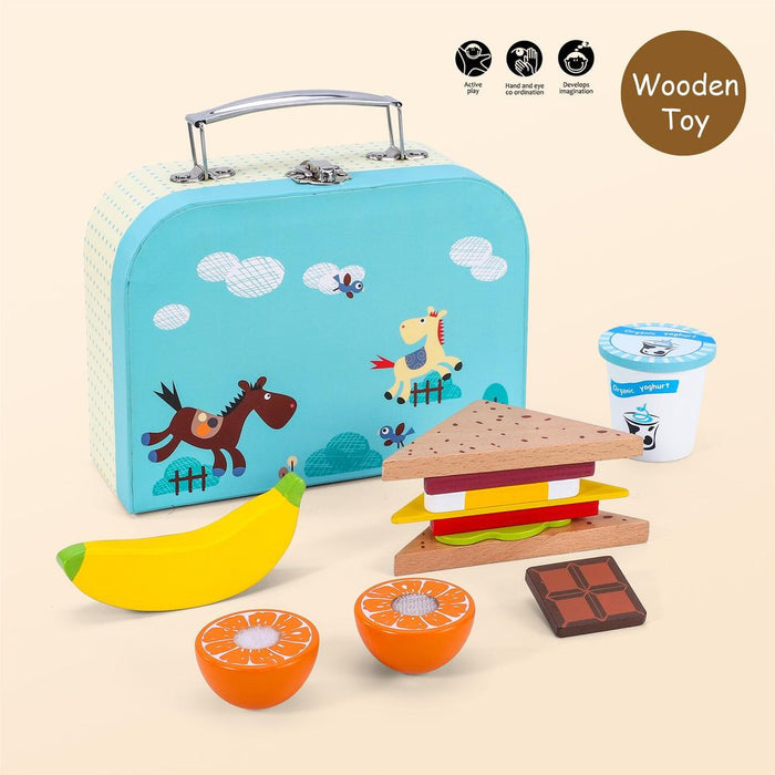 Classic Wooden Lunch Box Set: Pretend Play, Educational Toy for Kids - SOKA