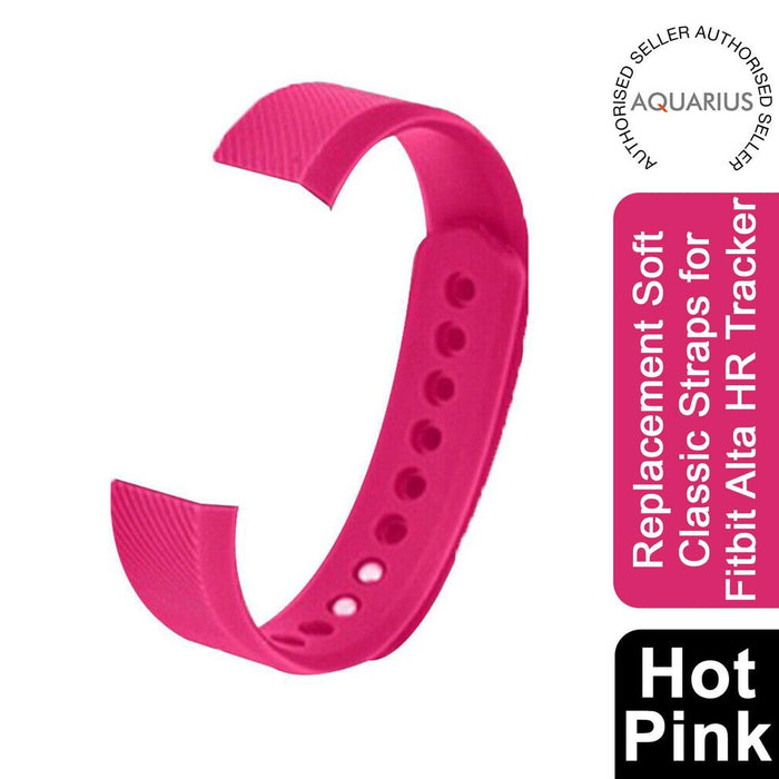 Premium Quality Adjustable Replacement Soft Classic Straps for Fitbit Alta HR, Hot Pink