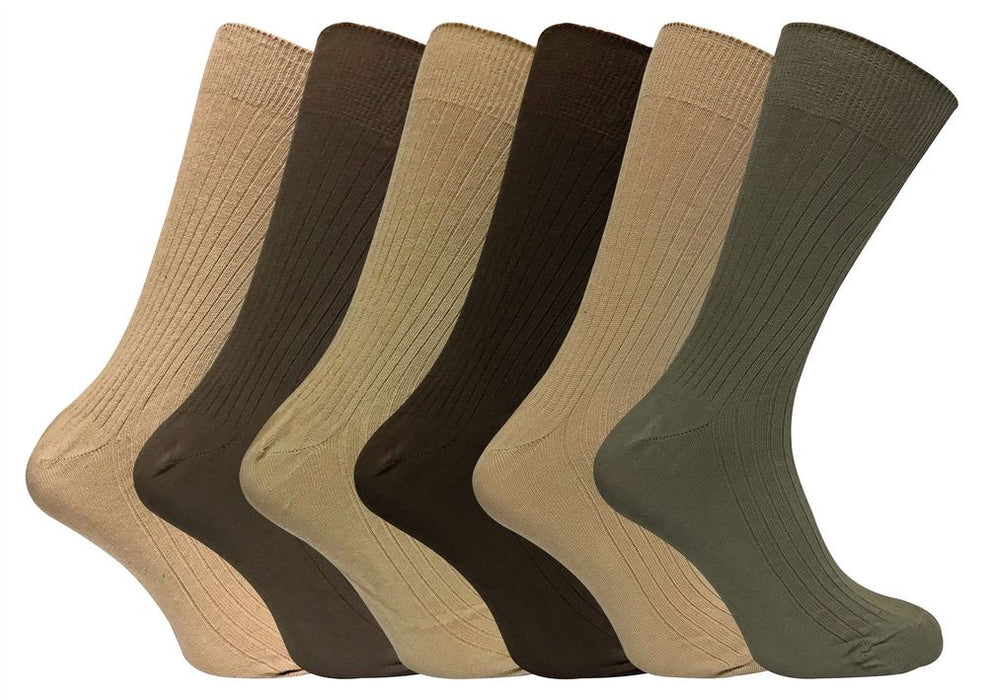 Premium Quality 100% Cotton Socks - 6 Pairs