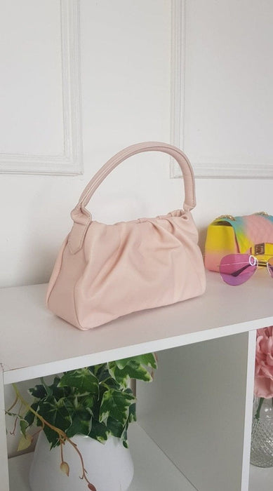 Pink Faux Leather Pouch Shoulder Handbag - Stylish & Versatile - Perfect for any Occasion