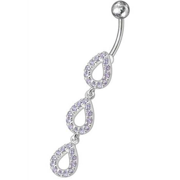 Fancy Multi shaped Dangling Navel Ring