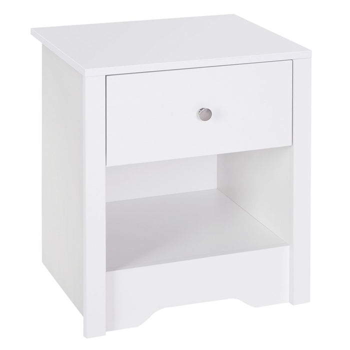 53Wx42.5Dx59H cm Bedside Table-White