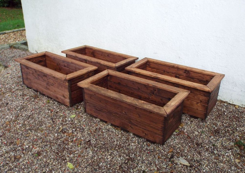 Premium British-Made Wooden Trough Set | 10-Year Rot Free Guarantee | Handcrafted & Sustainable | Outdoor Garden Decor