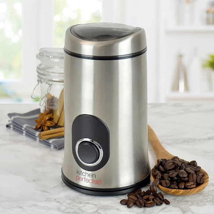 Lloytron E5602SS Coffee/Spice Grinder - Stainless Steel Blade, One-Touch Operation - Perfect for Coffee, Herbs, and Spices