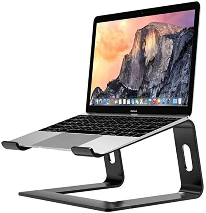 Aspect Metal Desktop Laptop Stand Compatible with All MacBook and Laptops Size Range 10 to 15.6 Inches (BLACK)