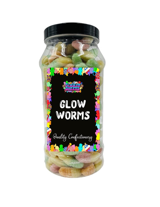 Fizzy Glow Worms - Retro Sweets Gift Jar: 700g of Deliciousness!