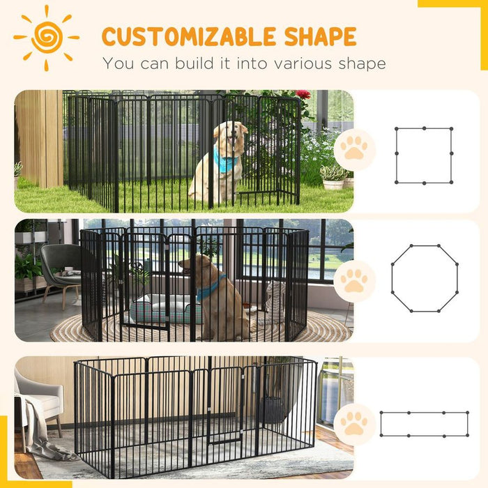 PawHut 100cm 8 Panel Heavy-Duty Dog Playpen - Create a Safe Haven for Your Small to Medium Dogs in Any Space!