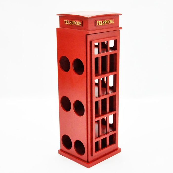 HAND FINISHED 77CM TELEPHONE BOX WINE RACK