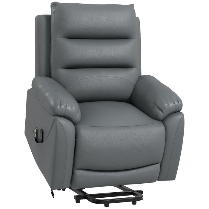 HOMCOM Power Lift Recliner Chair Reclining Armchair for Living Room, Grey