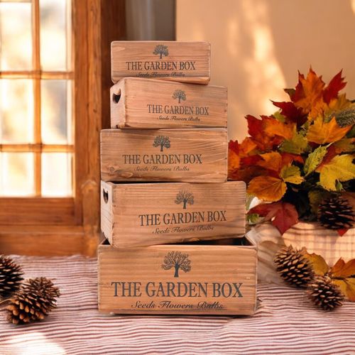 35/32/28/25/22CM SET 5 WOODEN BOXES