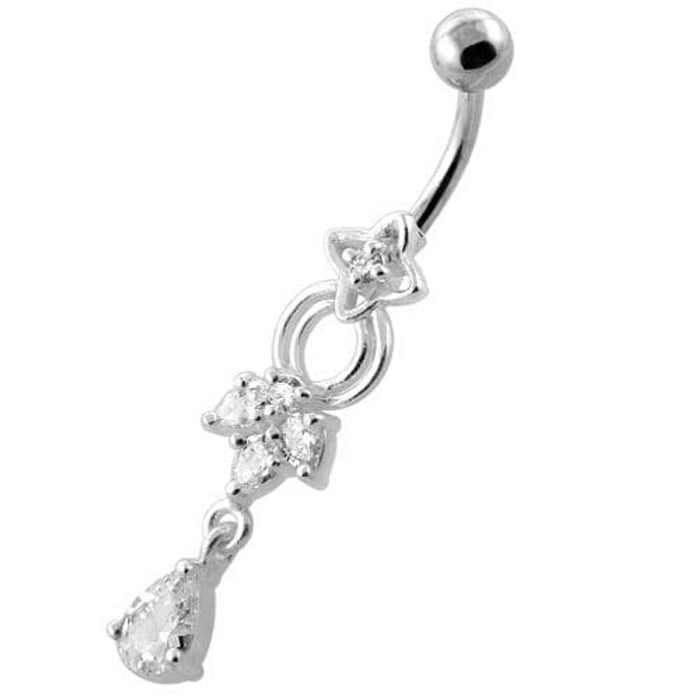 Fancy Jeweled Dangling Navel Belly Ring