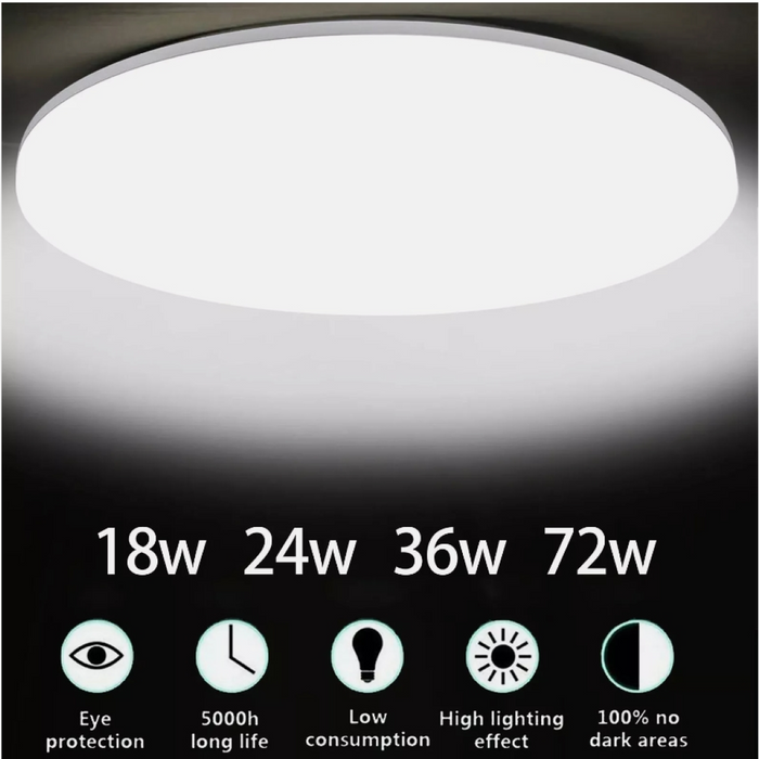 18w Round LED Ceiling Light Panel Down Lights Kitchen Bathroom Living Room Wall Lamp