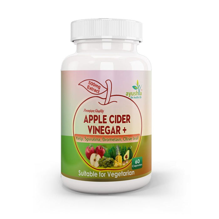 Premium Apple Cider Vinegar Capsule: Kelp, Spirulina, Bromelain, Olive Leaf - Boost Health, Digestion, Detox & Immune Support!