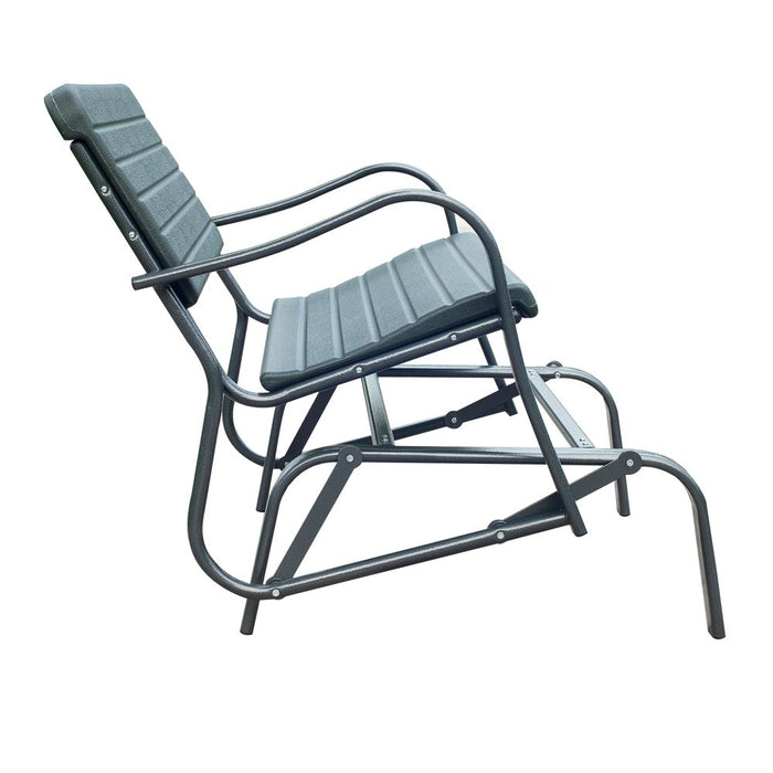 Durable Metal Outdoor Garden Rocker Bench - Green