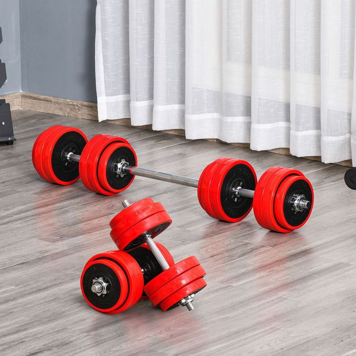 Premium 30KGS Barbell & Dumbbell Set for Home Gym - Adjustable, Ergonomic, High Quality