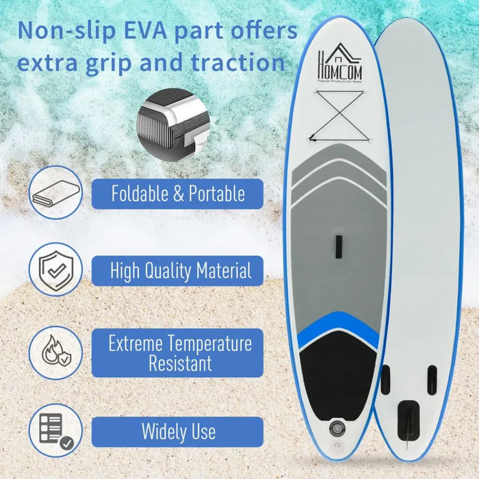 10ft Inflatable SUP Board with Carry Bag & Accessories - Perfect for Adults & Kids - Durable & Easy to Use - Max Load 120kg