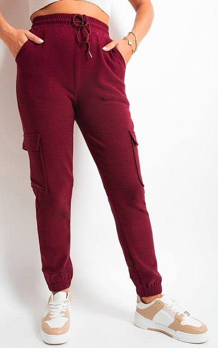 Trendy Fleece Lined Cargo Trouser with Drawstring