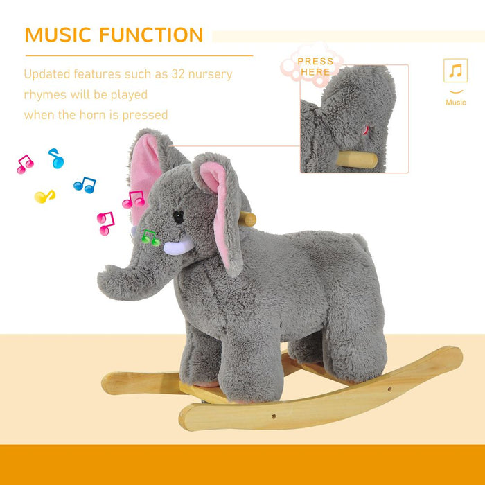 Premium Gray Elephant Rocker - Quality, Fun, and Safety for Kids