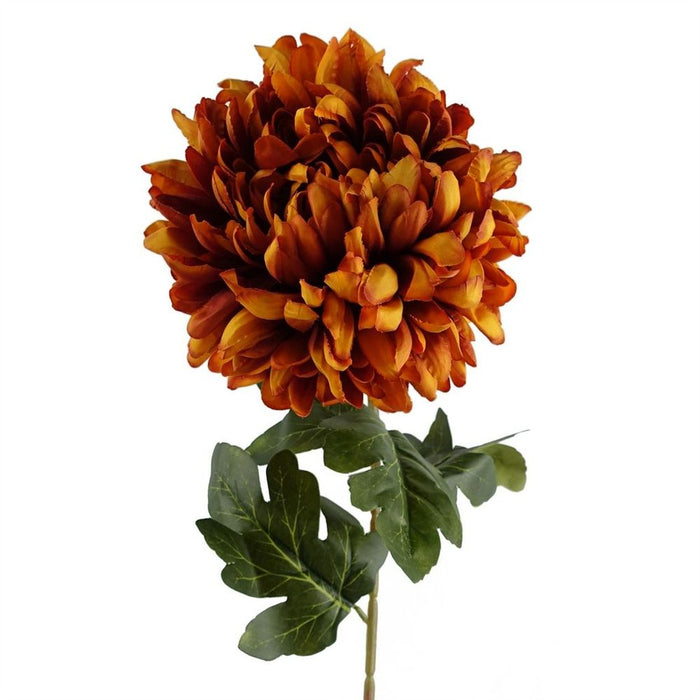 6-Pack Orange XL Chrysanthemums - 75cm Silk Flower Arrangements