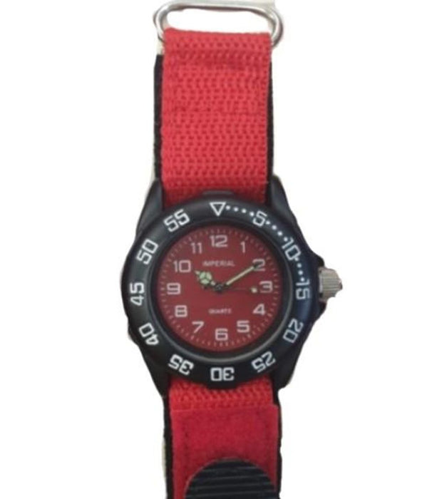 EliteKids Red Big Dial Watch | Velcro Strap | Easy Fasten | IMP430R