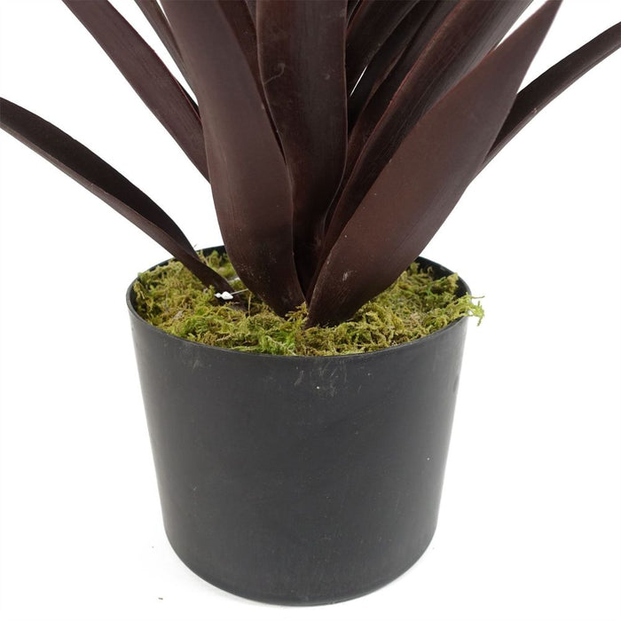 High-Quality 85cm Dark Red Yucca Plant - Artificial