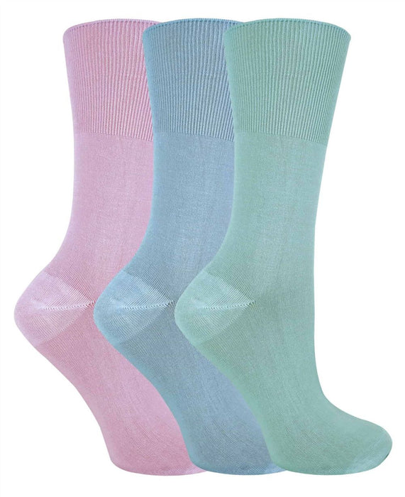 3 Pairs Ladies Non Elastic Bamboo Socks