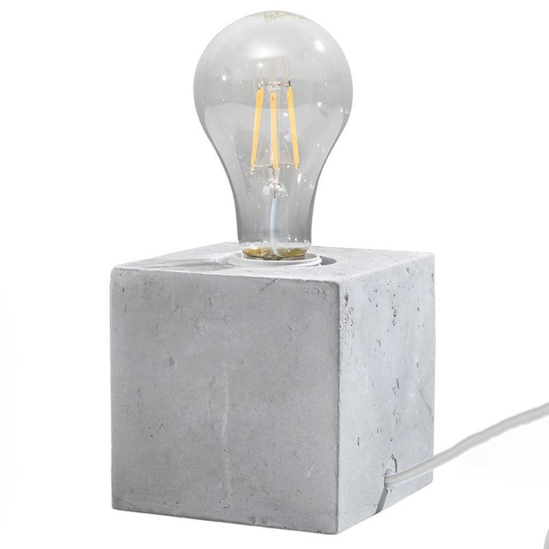 Industrial Concrete Desk Lamp - High-Quality E27 Light