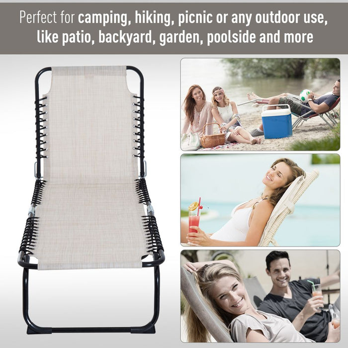 Premium Foldable Sun Lounger Chair - Adjustable & Portable for Beach, Patio, Poolside & Camping