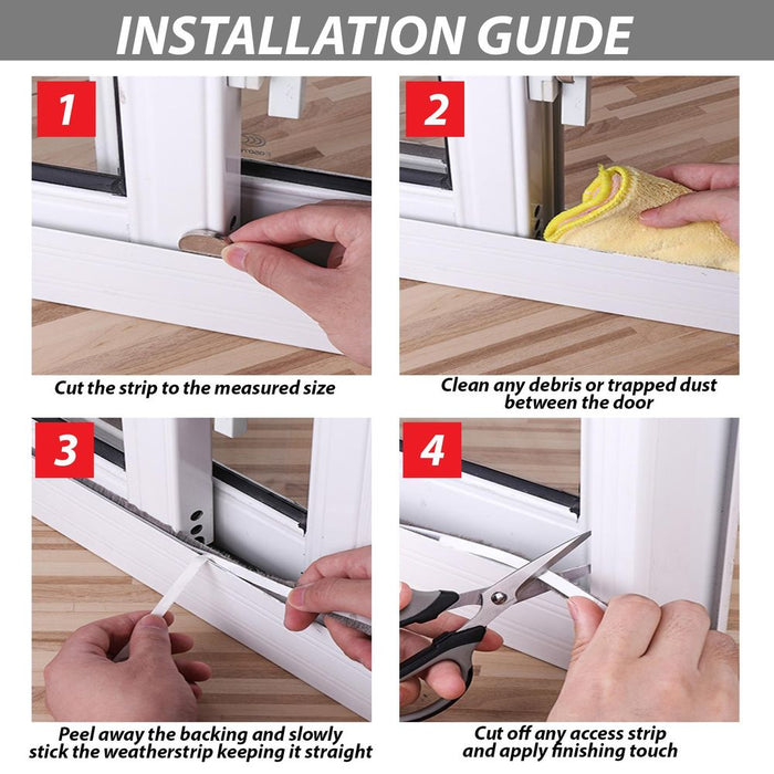 ASAB Adhesive Pile Weatherstrip - Soundproof, Windproof, Dust Proof