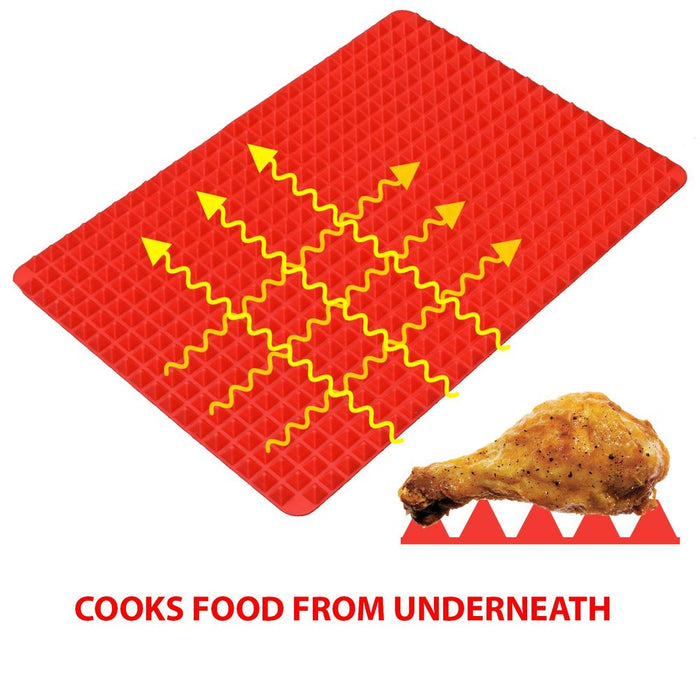 Pyramid Pan Silicone Baking Mat | Non-Stick, Dishwasher Safe, Oven-Ready | AS-06592 Pyra-48 5060138816572